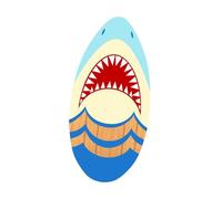 Lljsszr Tabla de Skimboard de Madera, Tabla de Skimboarding de 35 Pulgadas, Tabla de Surf para Deportes Acuáticos, Tabla de Arena para Playa, para Niños, Niña, Cara de tiburón
