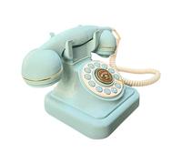 Lljsszr Teléfono Grabador Decorativo con Diseño Retro Modelo Tipo Escritorio para Registrar Mensajes de Voz Máquina para Libro de Ade, Azul, Individual