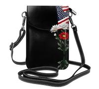 LLKGO TFlowers under the National Flag - Bolso cruzado para teléfono móvil, cartera pequeña para mujer, un regalo práctico adecuado para salir, hacer ejercicio y ir de compras