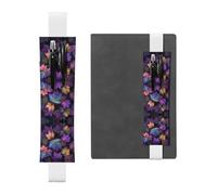 LLKGOT Aurora - Portalápices de cuero con impresión de hojas de arce para diarios de tapa dura, diarios, planificadores, bolsa de correa ajustable