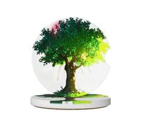 LLKGOT Big Tree in The Sun - Posavasos para coche, 2 almohadillas de cerámica absorbentes antideslizantes para bebidas, decoración de coche