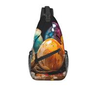 LLKGOT Bolsa de hombro para colorear con diseño de cáscara de huevo adecuada para hombres y mujeres, adecuada para bolsas de fitness y viajes de senderismo
