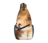 LLKGOT Bolso bandolera Mallard Ducks at Sunset Picture Cross adecuado para hombres y mujeres, adecuado para bolsas de fitness y viajes de senderismo