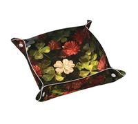 Llkgot Clover in The Shred - Bandeja de almacenamiento de cuero de doble cara de PVC de calidad media para un almacenamiento y organización cómodos