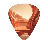 LLKGOT Dune Building Picture - Púa de guitarra de 12 piezas con tres combinaciones de púas de grosor adecuadas para bajo y ukelele
