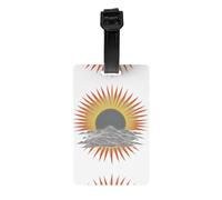 LLKGOT Las etiquetas de equipaje y las etiquetas de bolsa de viaje con imagen del sol naciente del monte son adecuadas tanto para hombres como para mujeres para evitar el equipaje