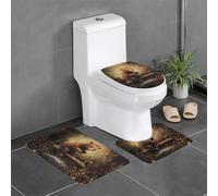 LLKGOT Little Bear Playing in The Water - Juego de alfombras de baño de 3 piezas, antideslizantes, fáciles de limpiar y mantener, bloquean la humedad y son duraderas