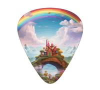 LLKGOT Little World Under the Rainbow Picture - Púa de guitarra de 12 piezas con tres combinaciones de púas de grosor adecuadas para bajo y ukelele
