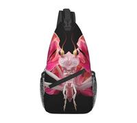 LLKGOT Orchid Praying Mantis Picture Cross bandolera adecuada para hombres y mujeres, adecuada para bolsas de fitness y viajes de senderismo