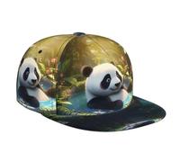 LLKGOT Panda Taking a Bath Picture - Gorra de béisbol para adultos, adecuada tanto para hombres como para mujeres, tamaño clásico ajustable, color negro