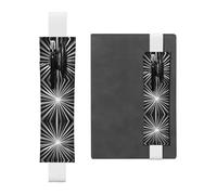 LLKGOT - Portalápices de cuero con impresión de haz de luz para diarios de tapa dura, diarios, planificadores, bolsa de correa ajustable