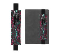 LLKGOT Portalápices de cuero con patrón triangular para diarios de tapa dura, diarios, planificadores, bolsa de correa ajustable, Black, Talla única