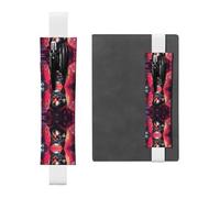 LLKGOT Portalápices de cuero estilo punk, impresión de perro, para diarios de tapa dura, agendas, planificadores, bolsa de correa ajustable, White, Talla única