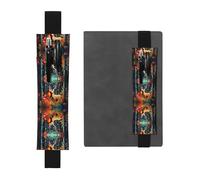 LLKGOT Portalápices de cuero pintado con impresión de ciervos para diarios de tapa dura, agendas, planificadores, bolsa de correa ajustable, Black, Talla única