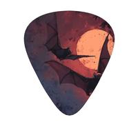 LLKGOT Púa de guitarra Bats in the Dark Picture 12 piezas con tres combinaciones de púas de grosor adecuadas para bajo y ukelele