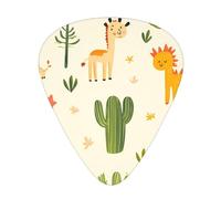 LLKGOT Púa de guitarra con imagen de Criaturas del desierto, 12 piezas con tres combinaciones de púas de grosor adecuadas para bajo y ukelele