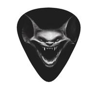 LLKGOT Púa de guitarra con imagen de murciélago riendo de 12 piezas con tres combinaciones de púas de grosor adecuadas para bajo y ukelele