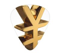 LLKGOT Púa de guitarra con imagen de signo de dólar, 12 piezas con tres combinaciones de púas de grosor adecuadas para bajo y ukelele