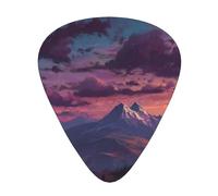 LLKGOT Púa de guitarra Twilight on the Mountain, 12 piezas con tres combinaciones de púas de grosor adecuadas para bajo y ukelele