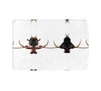 LLKGOT Tapete antideslizante con patrón feroz de corrida de toros para interiores y exteriores, adecuado para entradas de dormitorio y baño, 16 x 24 pulgadas