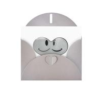 LLKGOT Tarjeta de felicitación con imagen de emoticono de amor triste, papel nacarado de alta calidad, diseño de efecto perla de doble cara