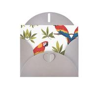 LLKGOT Tarjeta de felicitación con imagen de loro sobre un árbol, papel nacarado de alta calidad, diseño de efecto perla de doble cara