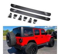 LLL6zzzK 2 Piezas Estribos Laterales para Jeep Wrangler JL 4D 2018-2023, Faldón Lateral Antirayas Anti-rasguños, Aluminio Negro