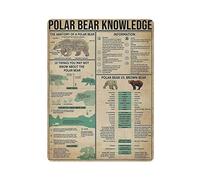 LLLDHGCBSS Cartel de metal con diseño de oso polar, placa de metal para pared, decoración de pared vintage, impresión de arte, regalo para el hogar, tienda, oficina, jardín, garaje, bar, al aire libre