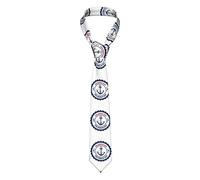 LLLDHGCBSS Corbatas de seda Happy Columbus Day para hombre, corbata casual divertida para el cuello, accesorio para fiestas, regalo
