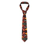 LLLDHGCBSS Dragon King In Fire - Corbata para hombre, formal, casual, clásica, versátil, tela suave, no se decolora, 7,9 cm de ancho x 144,8 cm de largo, para negocios, diario, trabajo, cumpleaños
