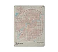 LLLDHGCBSS Maps Canada City Edmonton - Placa de metal para colgar, pintura de hierro retro, para hogar, cocina, jardín, garaje, decoración de pared, 40,6 x 30,5 cm