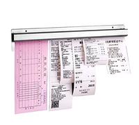 LLLGSH Barra para Sujeción De Notas, Barra Porta Comandas Cocina De Acero Inoxidable，Soporte para Tickets De Recibos，Herramienta De Soporte De Clip Colgante para Cocina，Restaurante，cafetería，40CM