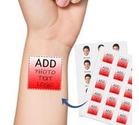 LLLGSH Tatuaje Temporal Personalizado, Fotos Faciales Personalizadas Pegatinas Temporales de Tatuajes, Tatuajes con la Cara Foto Nombre Logotipo, Ideales para Eventos, Bodas, Fiestas y Cumpleaños