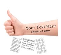 LLLGSH Tatuajes Temporales Personalizados - Tatuajes temporales Adultos Personalizados con Nombre y Fecha - Calcomanías para Bodas, Fiestas, cumpleaños - Calcamonías Personalizadas