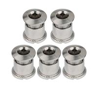 LLLmhuaa 5 tornillos de cadena para bicicleta individuales, dobles, triples con múltiples tamaños opcionales para tornillos de fijación de platos individuales, dobles y triples