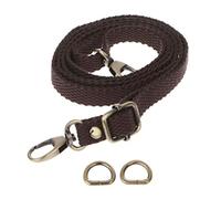 LLLmhuaa Correa de hombro ajustable de lona para viaje, asa cruzada, tela de algodón marrón, café