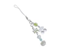 LLLmhuaa Correa de teléfono con diseño de corazón de cerezas, accesorio para niñas y mujeres, bolsa con colgante de cámara, estuche de joyería, cordón para teléfono, blanco, Talla única