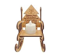 LLLmhuaa CreativeChristmas - Mecedora de árbol con poema del cielo, adorno conmemorativo que se ilumina, decoración de Navidad, decoración de regalo, ambiente festivo, tablero de fibra de alta