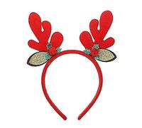 LLLmhuaa Diadema con purpurina para el pelo, diseño de cuerno de Navidad, diademas festivas para decoración de fiesta de Halloween, diademas con purpurina para niños
