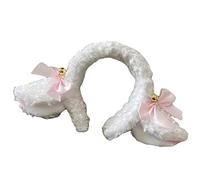 LLLmhuaa Diadema de Cordero Suave con Forma de Animal, Orejas de Peluche, aro para el Pelo para lavarse la Cara, Diademas de Animales, Disfraz de Dibujos Animados