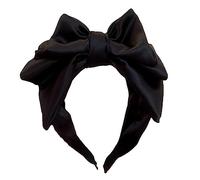 LLLmhuaa Diadema de tela para mujer con lazo de gran tamaño, delicadas diademas antideslizantes y dulces, suministros de yoga para mujeres y niñas, diadema de maquillaje facial