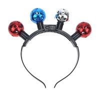 LLLmhuaa Diademas con forma de bola de discoteca y oropeles para fiestas de Navidad, diademas LED para adultos, adolescentes, carnavales, fiestas, diadema LED con luz de Navidad