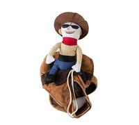 LLLmhuaa Disfraz de transfiguración para perros, chaleco de Halloween para invierno, otoño, Halloween, lindo chaleco pequeño, divertido caballo vaquero, disfraz de perro