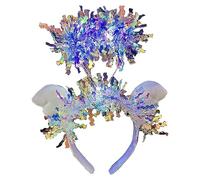 LLLmhuaa El tamaño se adapta a la mayoría de diademas blancas de ángel con luz LED, mejora tu aspecto de disfraz de Halloween, accesorio de fiesta, diadema con luz LED