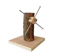 LLLmhuaa Jaula de juguete para hámster, molino de viento, rueda de forraje para conejillos de indias, dispensador de frutas y alimentos, jaula dispensadora de golosinas