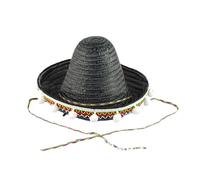 LLLmhuaa Mexicanos - Sombrero de paja hecho a mano, estilo hawaiano, accesorios de vestir, paja con pompones blancos, sombreros para adultos