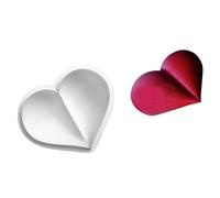 LLLmhuaa Moldes de silicona con forma de corazón, jabón de silicona para hacer resina epoxi, jabón, pastel, fondant, chocolate, corazón, tarta