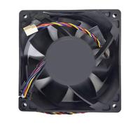 LLLmhuaa SF241238BH Ventilador de refrigeración de CPU de 12 x 12 x 3,8 cm, 2 pines, 2 cables, PWM, control automático de temperatura, enfriador de servidor con rodamiento de bolas, ventilador de