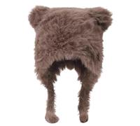 LLLmhuaa Sombrero de oso de moda para mujer, con orejeras de felpa, cálido, para deportes al aire libre, con capucha, resistente al viento, transpirable, gorro cálido de invierno para todas las edades