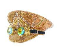 LLLmhuaa Sombrero Steampunk Wanhua con remache arcoíris, decoración de hip hop, sombreros de carnaval, fiesta, club nocturno, accesorios de cosplay